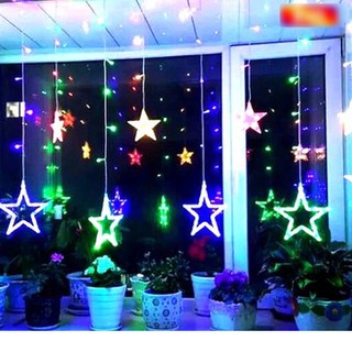 Bộ Đèn Led Dây Chớp Hình Trái Tim - Đèn Nháy Trang Trí Dạng Mành Hình Ngôi Sao