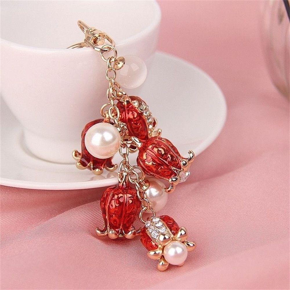 Mmluck Móc Khóa Trang Trí Ba Lô / Túi Xách Hình Hoa Lựu Đạn Đơn Giản Dành Cho Nữ|Móc Khóa Hình Cây Thông Xinh Xắn