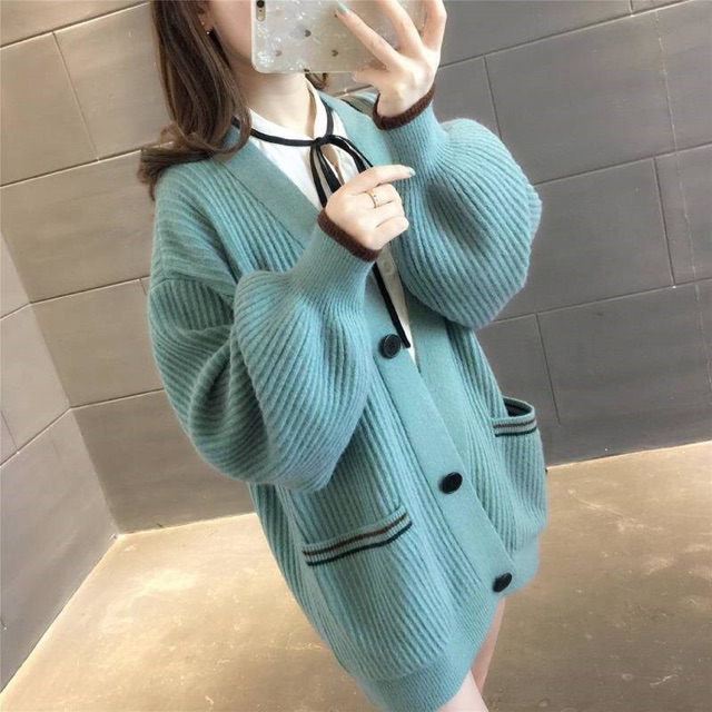 Áo Cardigan len mỏng nữ yay bồng thời trang thu đông A00165 | BigBuy360 - bigbuy360.vn