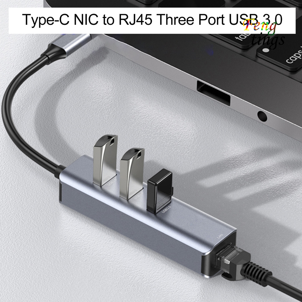 Bộ Chia 3 Cổng Usb 3.0 Type C Sang Rj45 Gigabit Ethernet Cho Macbook K1