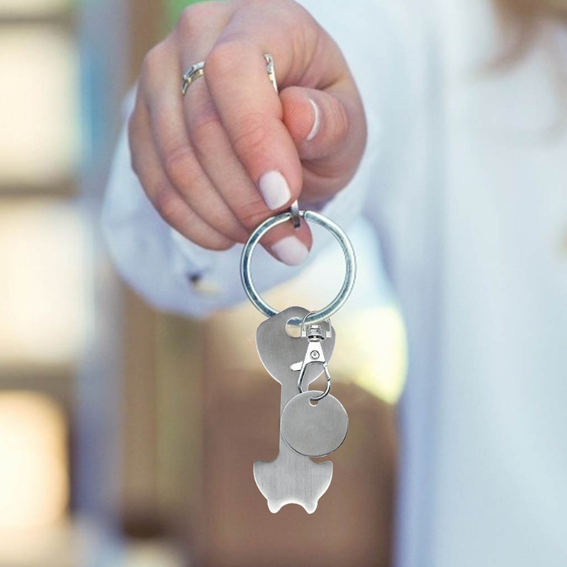 Móc Khóa Gắn Xe Đẩy Mua Sắm Bằng Kim Loại Siêu Bền Tiện Dụng