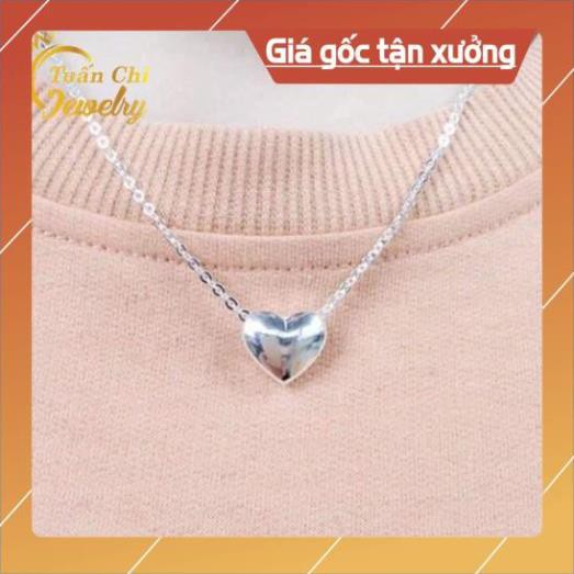 Dây Chuyền Bạc ⚡SALE SỐC⚡ Vòng Cổ Bạc Nữ Mặt Trái Tim Khắc Tên Ý Nghĩa Free Ship Toan quoc