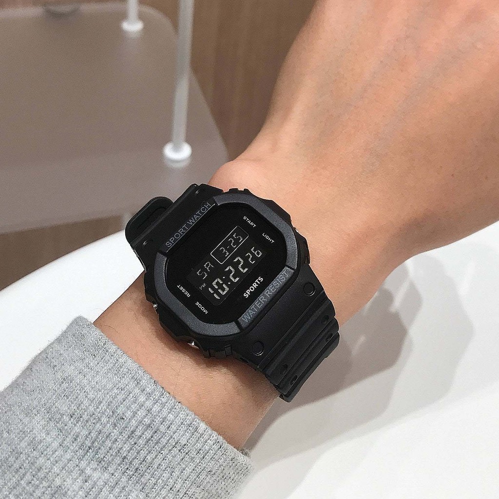 Đồng hồ điện tử nam nữ SPORTS S012 mặt đen cực đẹp, đèn led nhiều màu | BigBuy360 - bigbuy360.vn