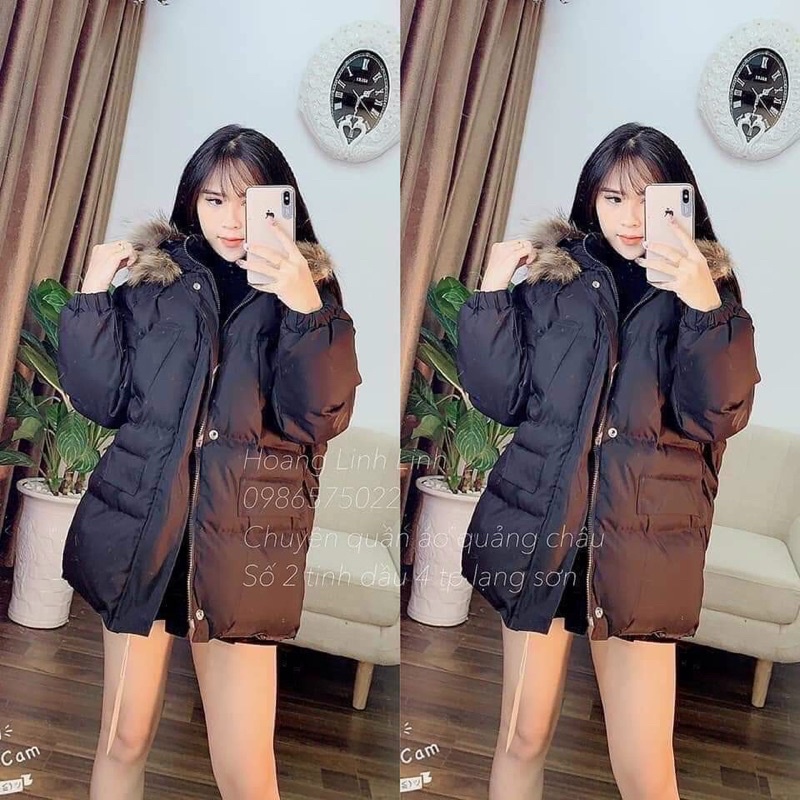 Áo Phao Béo Xinh thu Đông Bao Ấm Dáng rộng Siêu Xinh
