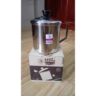 Ca Inox 304 có nắp đậy size 11 - Zebra - 1000ml