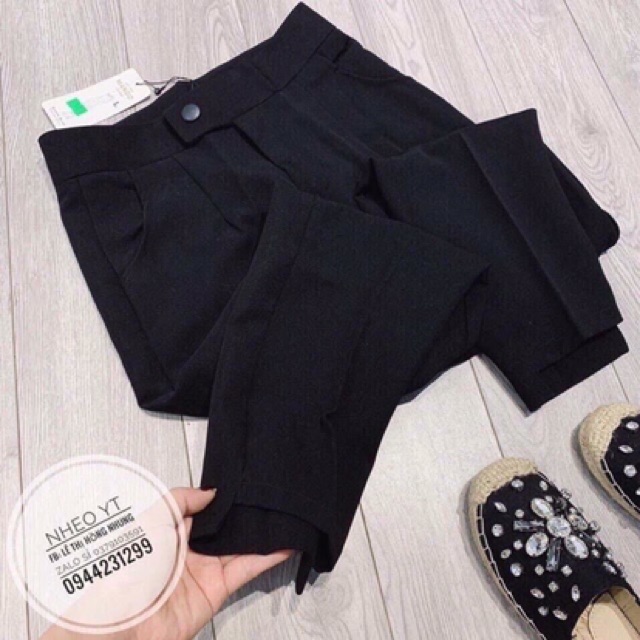 Quần baggi gấu lệch cúc bấm lệch | BigBuy360 - bigbuy360.vn