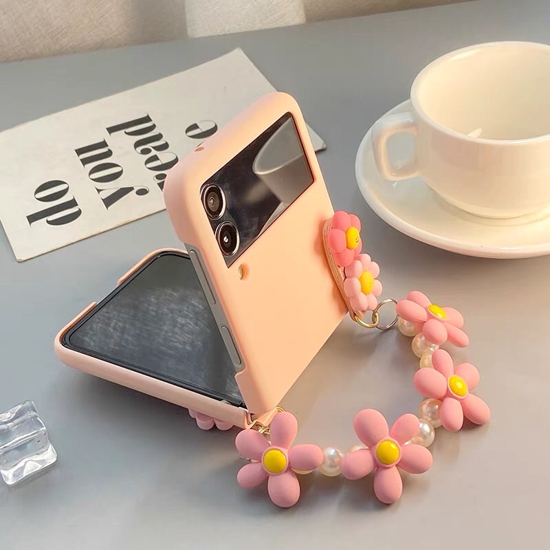 [HOT DEAL] Ốp lưng Samsung Z Flip 3 / Z Flip 4 siêu mỏng dây ngọc đính hoa  Z Flip 4 / Z Flip3 / ZFlip3 / ZFLIP4 F