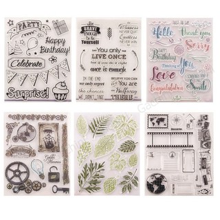 Con dấu trong suốt clear stamp phụ kiện planner thiệp handmade CLS004