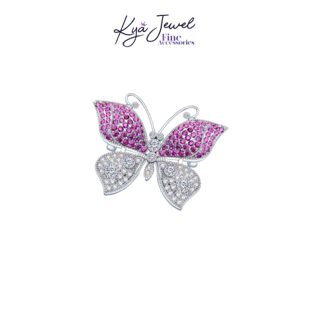 Cài áo Kya Jewel hai màu sang trọng