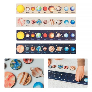[Mapde] Educational Toy Wood Interactive Toys Preschool Planets Board Training Teaching Learning Plaything Gifts Girls