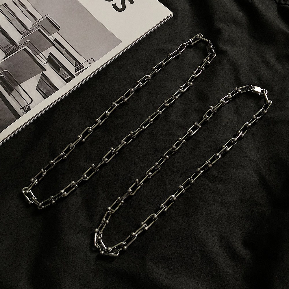 Vòng Cổ Dây Xích Clavicle Chains Thời Trang Unisex Merin Màu Bạc Đẹp Phong Cách Basic Chất Liệu Inox Không Gỉ