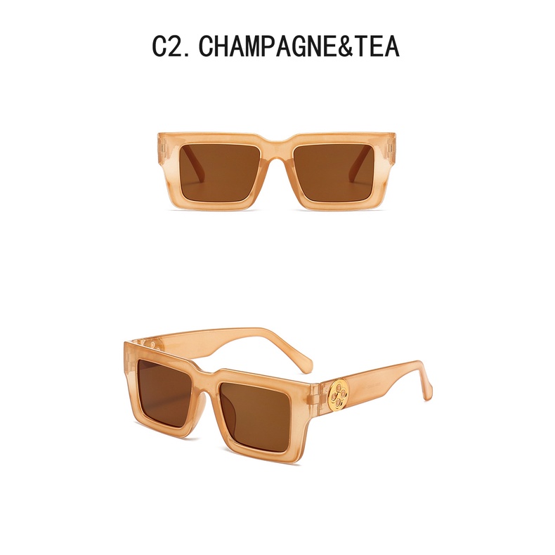 Kính Mát Gọng Vuông Chống Tia UV400 Thiết Kế Mới Thời Trang Cho Cả Nam Và Nữ