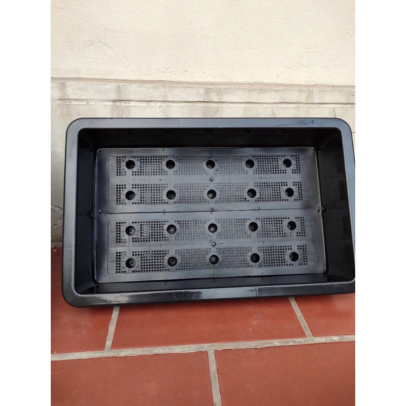 combo 5 Chậu ( máng) trồng rau dài 68cm rộng 42cm cao 16cm có lưới lót,hàng sẵn kho