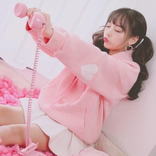 Áo nỉ bông tay tim hs.