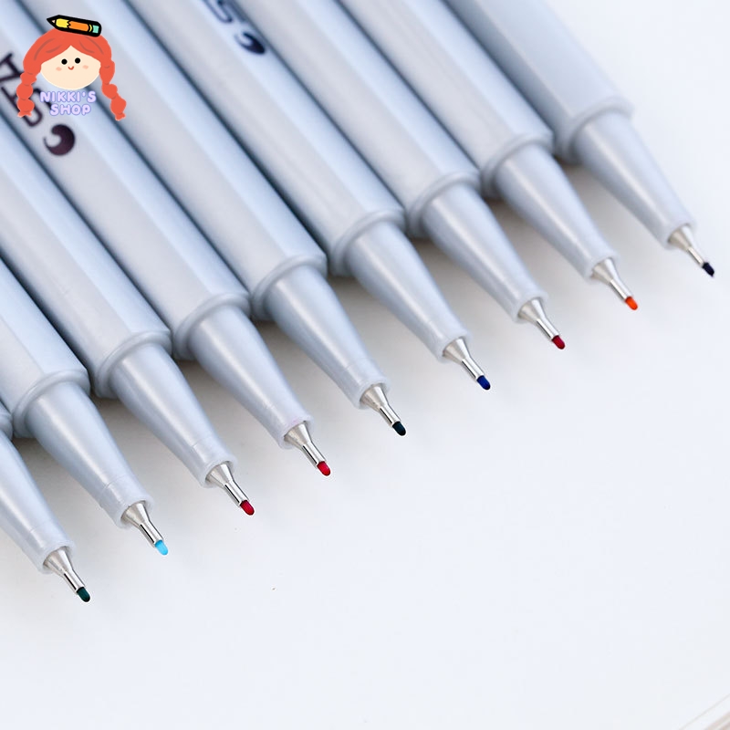 NIKKI Bút mực gel siêu mịn 0.4mm 26 màu tùy chọn