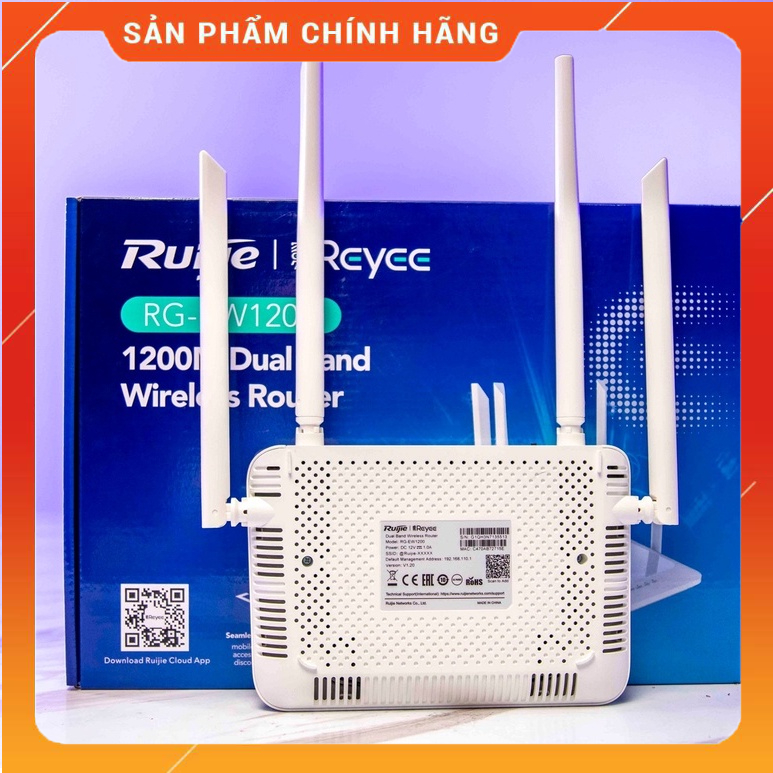 Bộ phát WiFi Ruijie RG-EW1200 Dual-band AC1200 MU-MIMO hỗ trợ Mesh - Hàng chính hãng