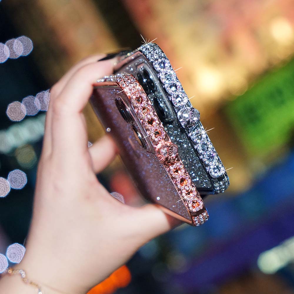 Ốp Điện Thoại Viền Kim Cương Thời Trang Cho Iphone 14 Pro Max 11 Pro Max XR 11 12 Pro Max 7 / 8 / XS Max 13 Pro Max