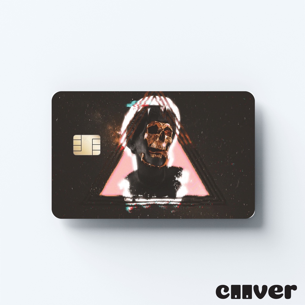 SKULL - Miếng dán skin 1 MẶT TRƯỚC thẻ ngân hàng/thẻ ATM, thẻ chung cư, thẻ thang máy, thẻ gửi xe,... COOVER