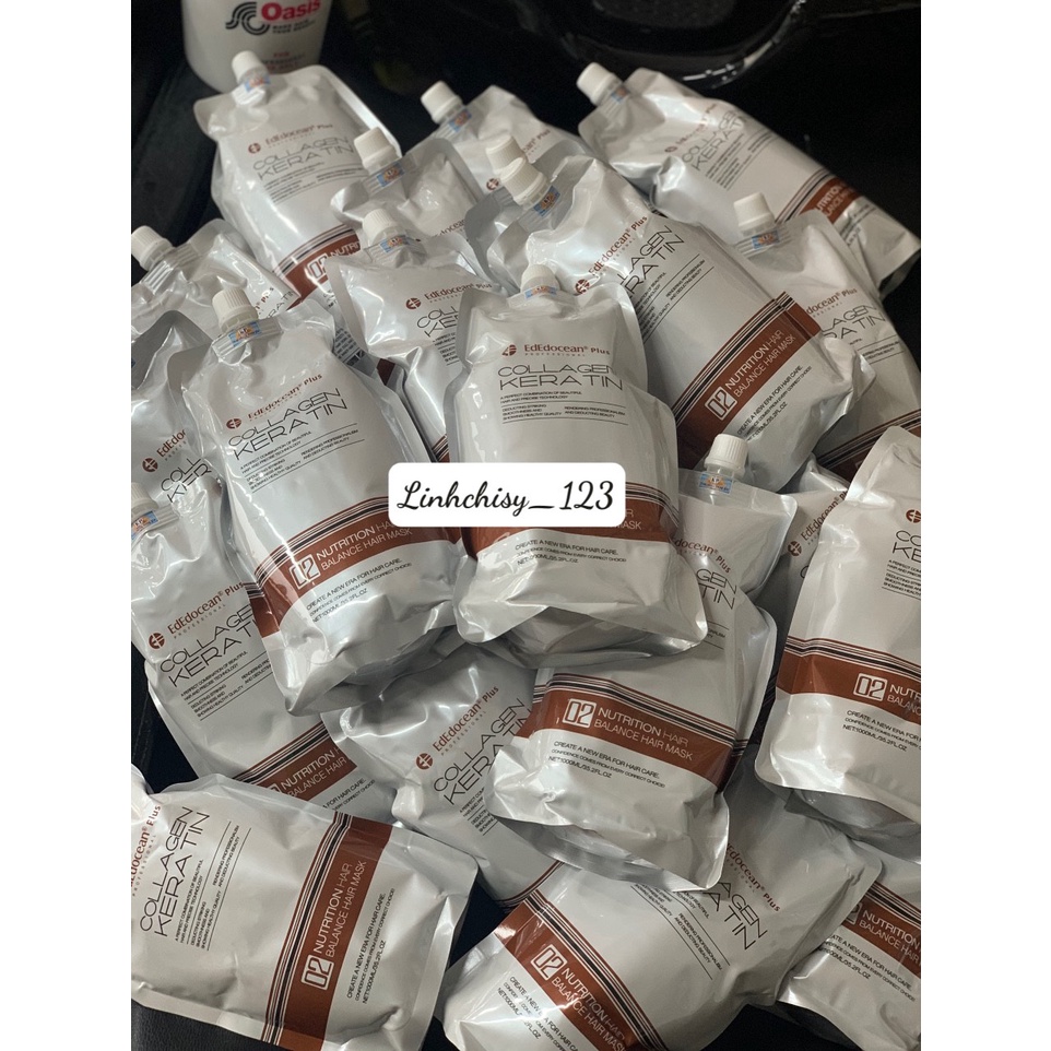 Ủ tóc  COLLAGEN KERATIN EDOCEAN PHỤC HỒI TÓC SIÊU MƯỢT 1000ML