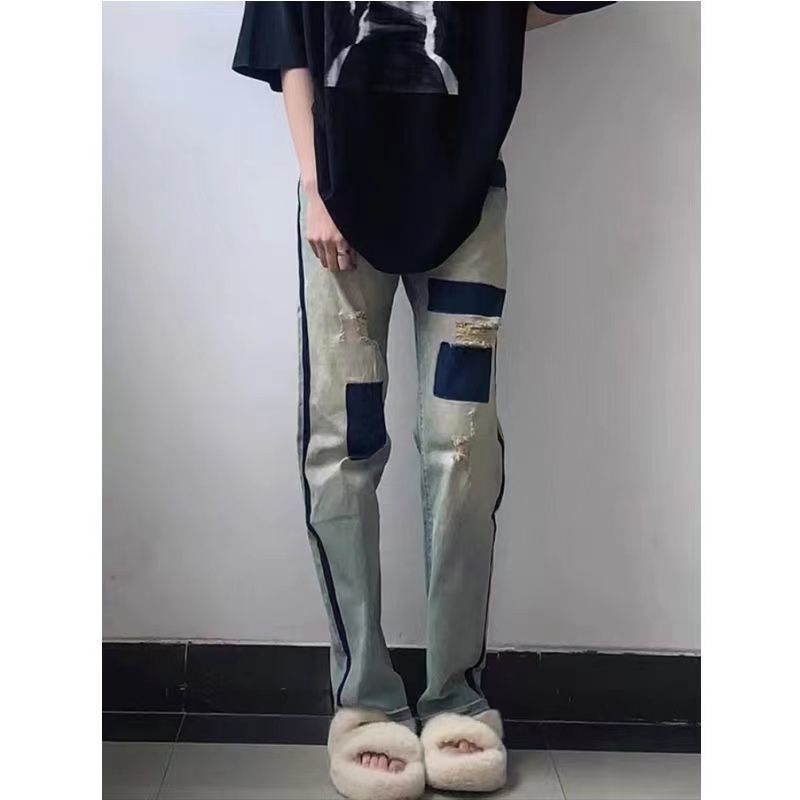 ☼Quần Jeans Dài Rách Gối Màu Sắc Thời Trang Dành Cho Nữ