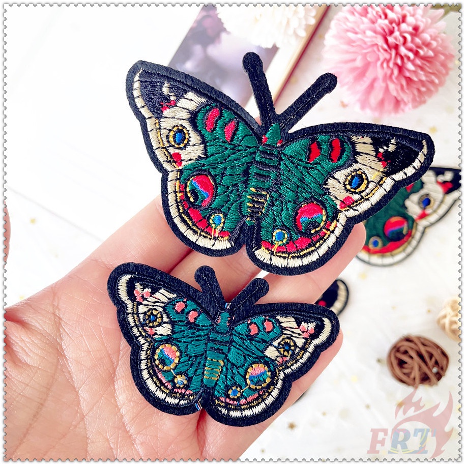 ✿ Sticker Ủi Thêu Hình Bướm Phong Cách Harajuku Nhật Bản ✿ 1 Sticker Ủi Thêu Hình Huy Hiệu