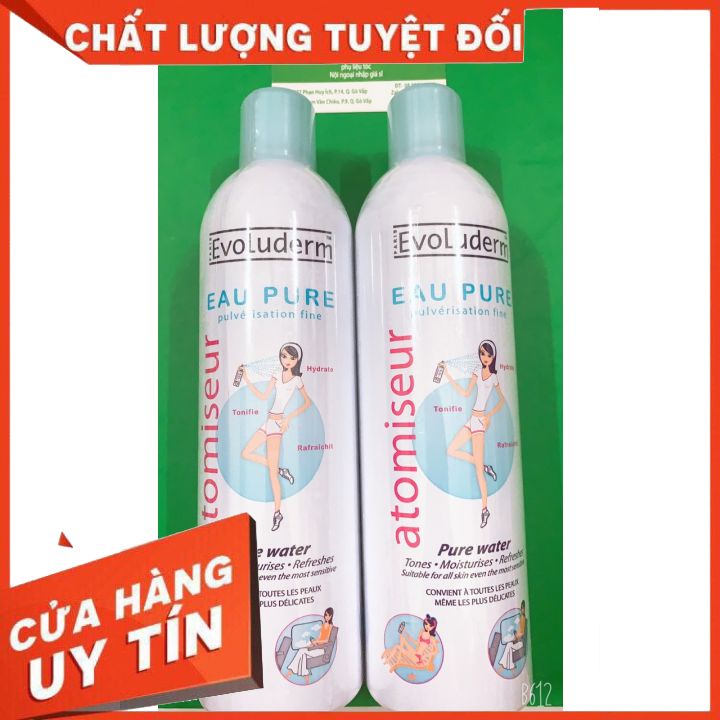 (hàng chính hãng)Xịt khoáng Evoluderm 400ml cung cấp nước dưỡng ẩm cho da  tức thì -tươi mát sảng khoái  se khít chân lô