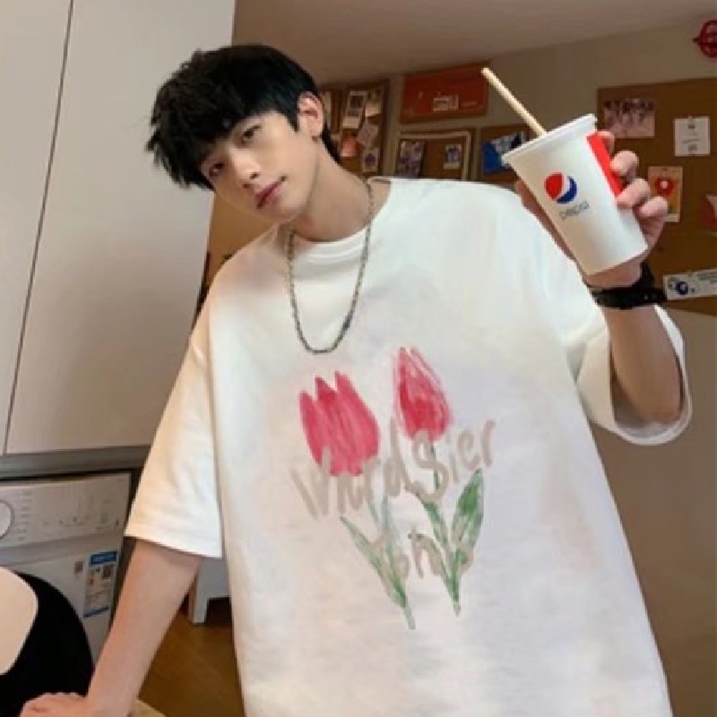 Áo Thun Tay Ngắn Dáng Rộng In Họa Tiết Hoạt Hình Phong Cách Hip Hop Thời Trang Mùa Hè Cho Nam Và Nữ