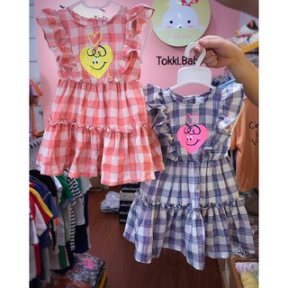 Váy linen caro xuất hàn cho bé gái (2 màu)