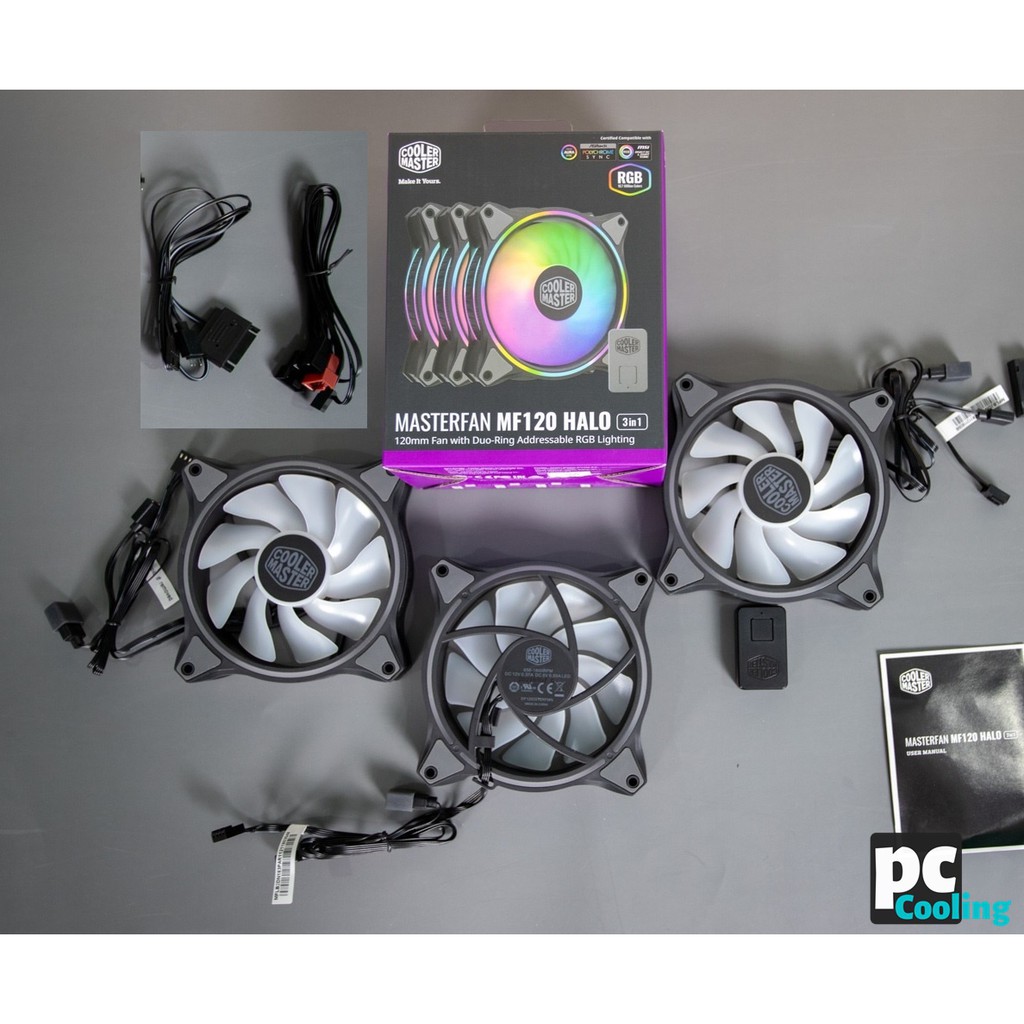 Bộ 3 fan Cooler master MASTERFAN MF120 HALO 3IN1