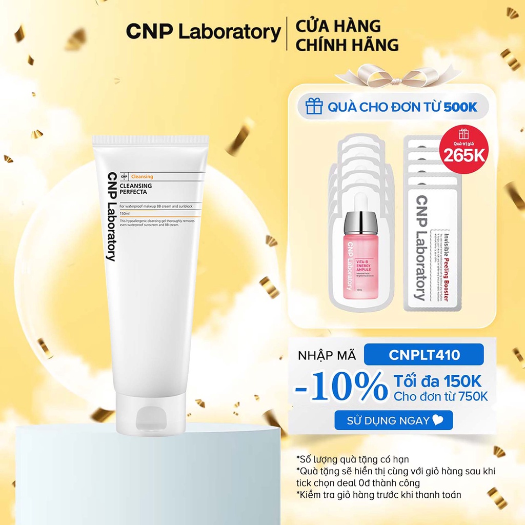 [Mã COSLG5 giảm 10%]Gel tẩy trang sạch sâu CNP Laboratory Cleansing Perfecta 150ml