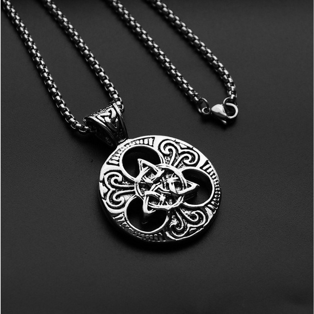 Vòng cổ Thép Titan Mặt Hình Hercules Nâng Tạ Đơn Giản Thời Trang Hàn Quốc Cho Nam Nữ