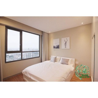 Bộ 2 tranh canvas treo tường Hươu và núi