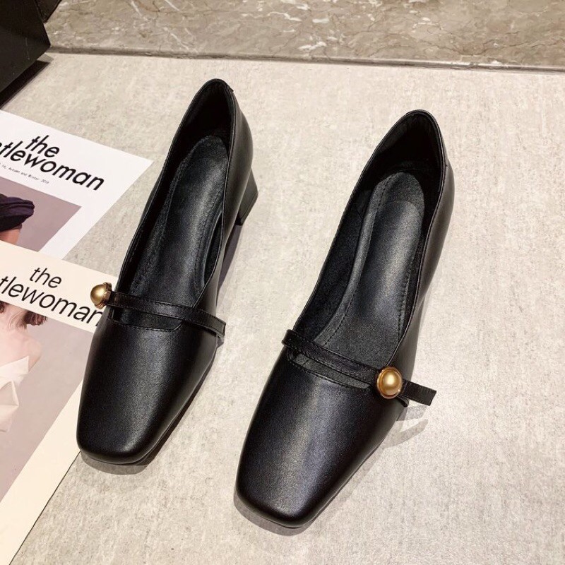 (Sẵn) Giày búp bê mũi vuông đế 3cm sang chảnh G022 | BigBuy360 - bigbuy360.vn