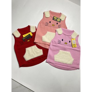 ÁO GILE LEN LÔNG THỎ BÉ GÁI SIZE 90-120