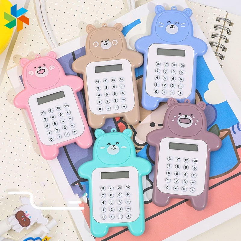 Hoạt Hình Máy Tính Cầm Tay Mini Họa Tiết Gấu Dễ Thương Bắt Mắt Jp60Vn