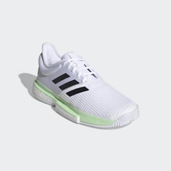 salle SẴN 🎁 GIÀY TENNIS ADIDAS SOLE COURT BOOST WHITE/GLOWGREEN EF2068 uy tín New 20200 Cao Cấp :)) . Chuẩn ! ❄ " ⋆