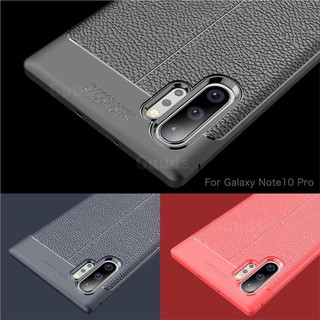 Ốp Lưng Samsung Note 10 Dẻo Giả Da Đen Đẹp