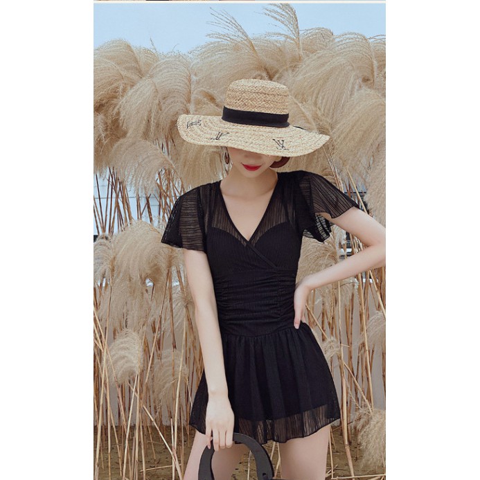 Đồ bơi Liền ren đen cộc tay ( Mã : Y2070 ) | BigBuy360 - bigbuy360.vn