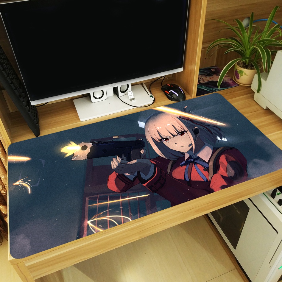 Tấm Lót Chuột Chống Trượt In Hình Anime Lycoris Recoil Nishikigi Chisato Inoue Takina