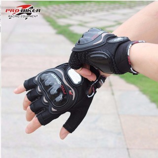 Găng Tay Probiker Cụt Ngón Có Gù Nhựa - Đi Phượt