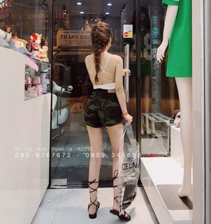Áo đan dây lưng có mút ngực