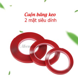 Cuộn băng keo 2 mặt siêu dính dán móng mẫu trưng bày móng 3, 5, 10mét