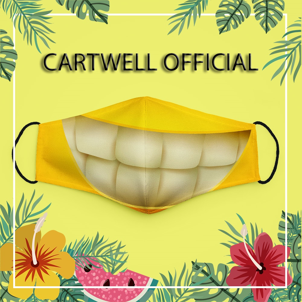 Khẩu trang đáng yêu vui nhộn trẻ em thú cưng cho bé dễ thương Mặt Cảm Xúc EMOJIS CARTWELL dành cho nam nữ chống giọt bắn