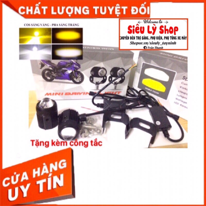 ĐÈN TRỢ SÁNG MINI 2 MÀU COS VÀNG PHA TRẮNG