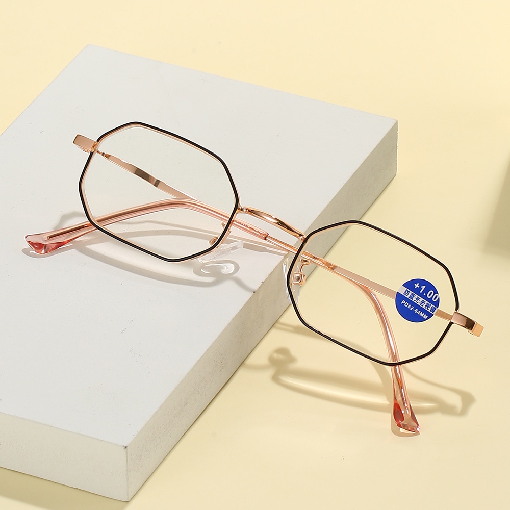 Kính đọc sách chống ánh sáng xanh chất lượng cao Nam nữ Chất liệu kim loại kính đọc sách độ nét cao