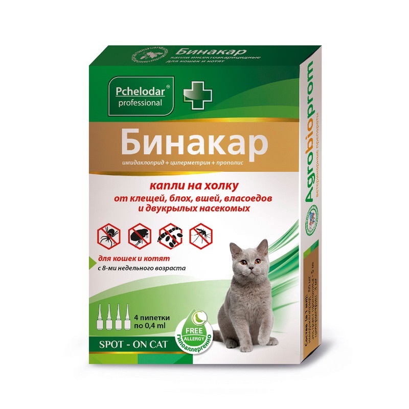 NHỎ GÁY CHỐNG VE RẬN PCHELODAR CHO CHÓ MÈO 4 ỐNG NHẬP NGA GIÁ CỰC RẺ