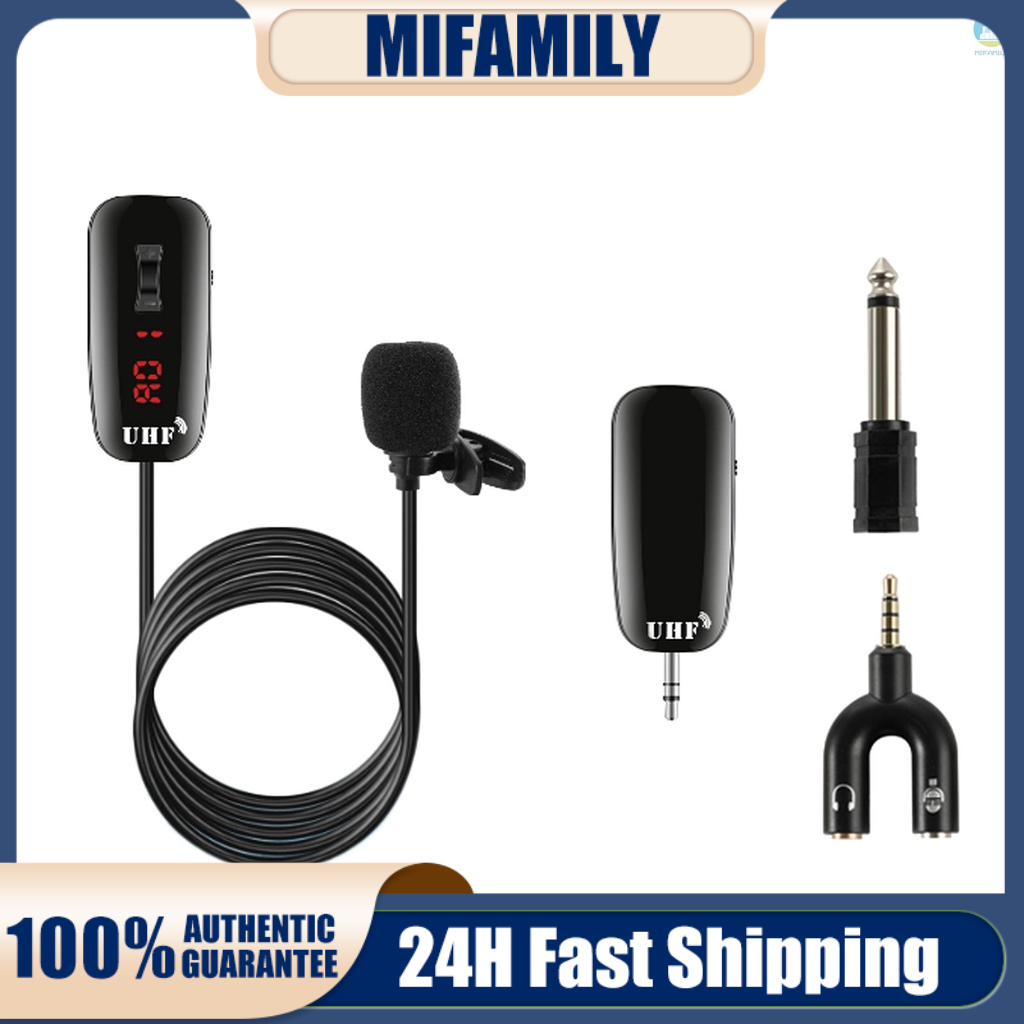 Mới Micro Không Dây Uhf 50m Tích Hợp Thu Phát Sóng Trực Tiếp Cho Điện Thoại Thông Minh / Máy Tính / Laptop