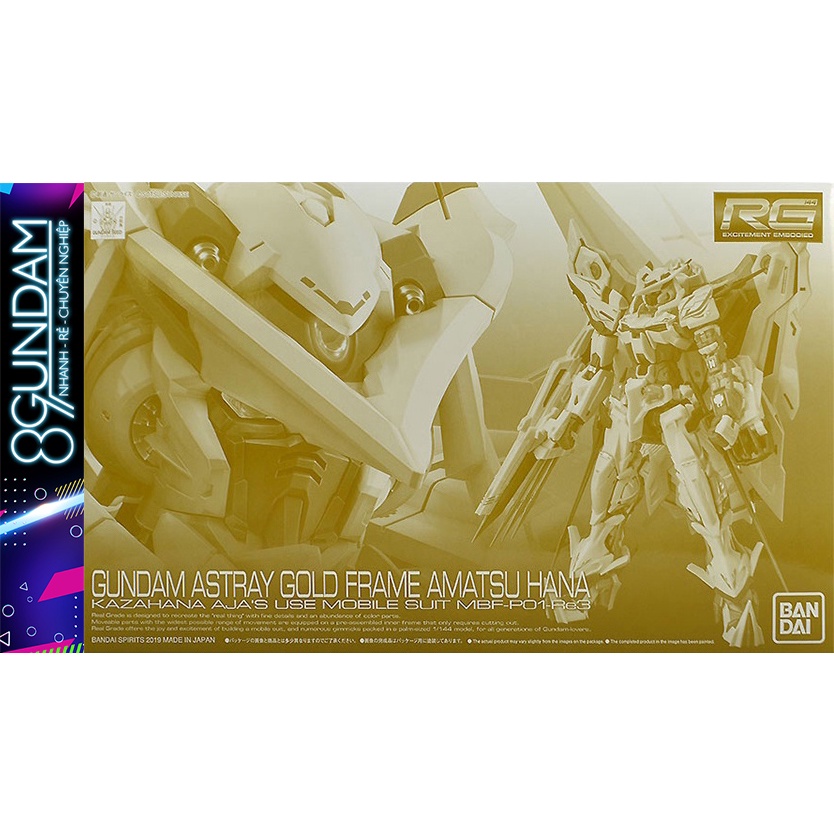 Mô Hình Lắp Ráp Gundam RG Astray Gold Frame Amatsu Hana