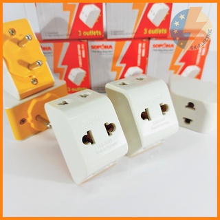 Ổ cắm chuyển đổi SOPOKA 2200W đầu nối 3 cửa tiện dụng, chịu tải cao