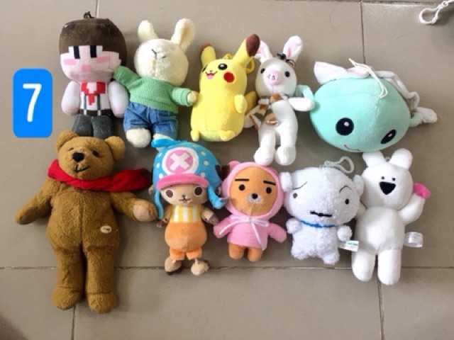 Set 10 gấu bông mini 12-15cm